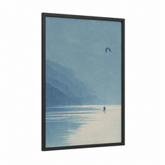 Alpine Kite Surfer Mountain Lake Wall Art