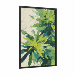 Abstract Cannabis Burst Modern Wall Art