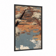 Abandoned Train Tracks Rust Decay Wall Art