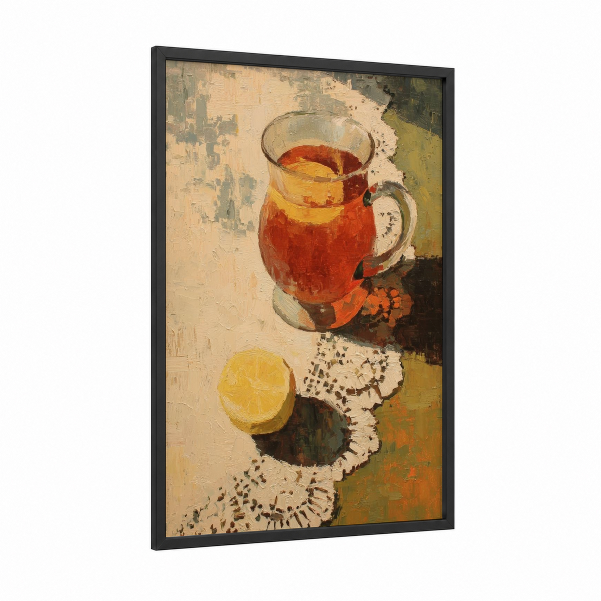 Amber Iced Tea with Lemon Slice Wall Art