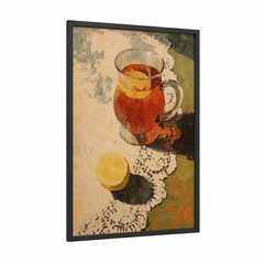 Amber Iced Tea with Lemon Slice Wall Art