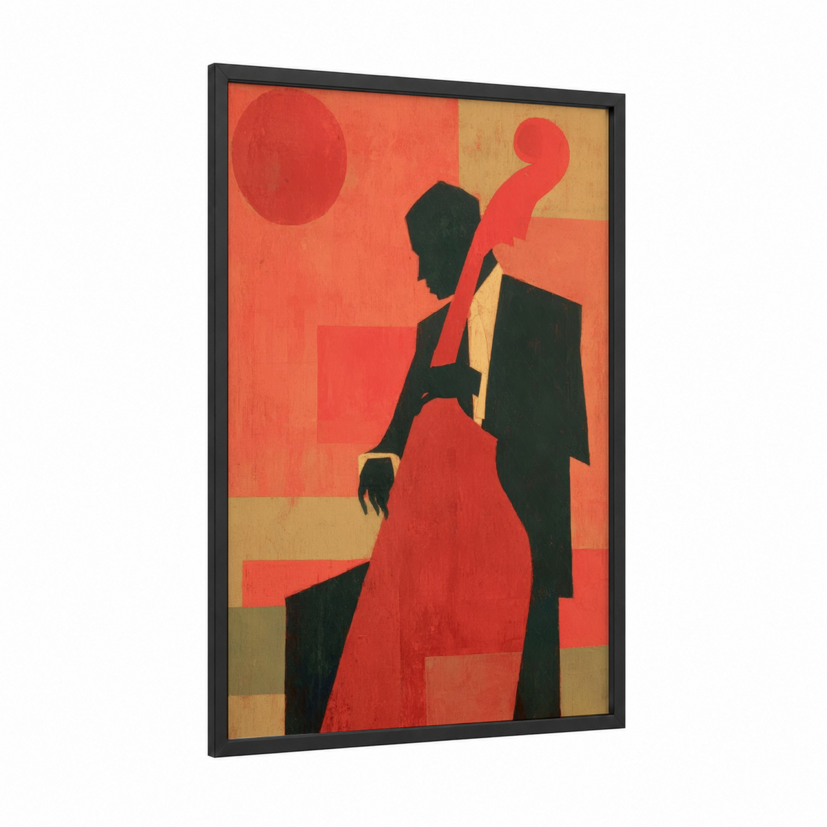 Abstract Jazz Musician Silhouette Art Wall Art