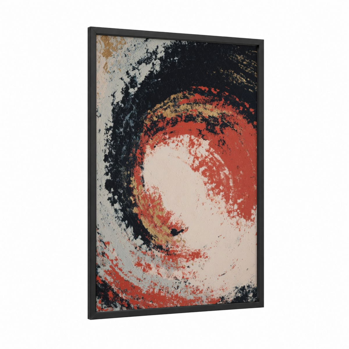 Abstract Crimson Roulette Wheel Wall Art