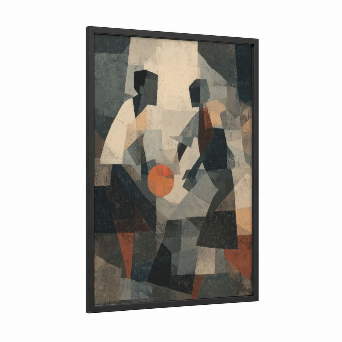 Abstract Basketball Geometric Wall Art