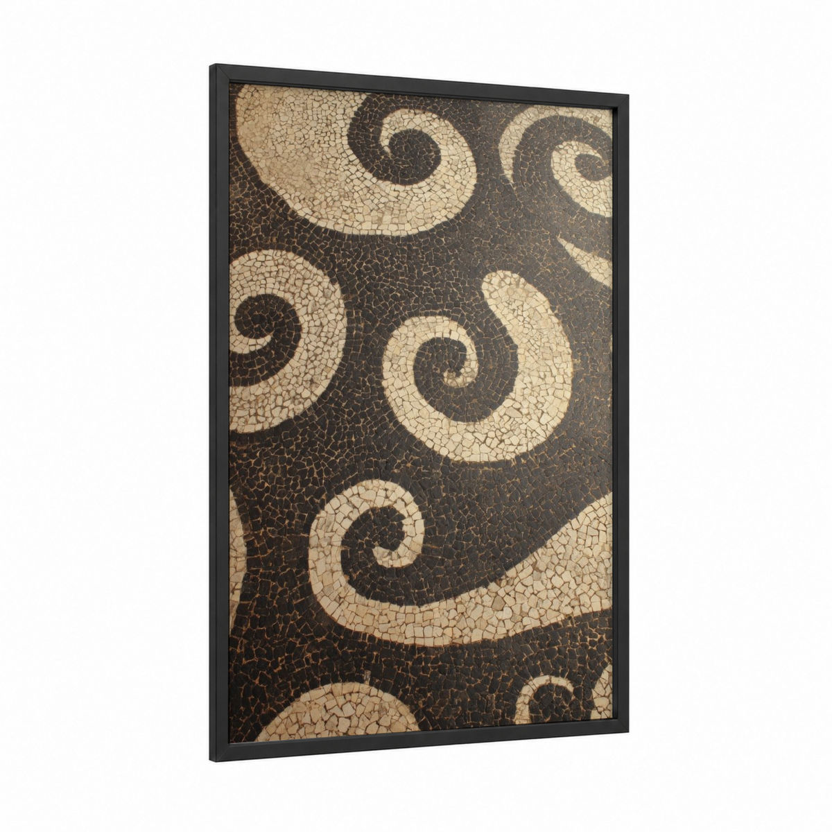 Ancient Spiral Mosaic Geometric Pattern Wall Art
