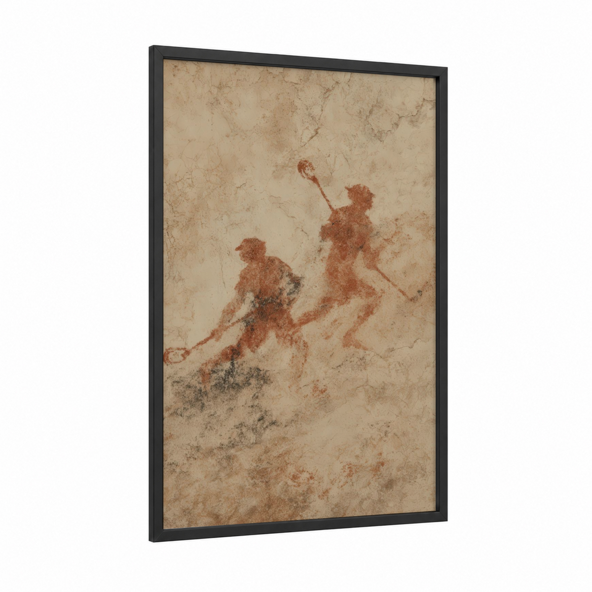 Ancient Lacrosse Players Cave Wall Art