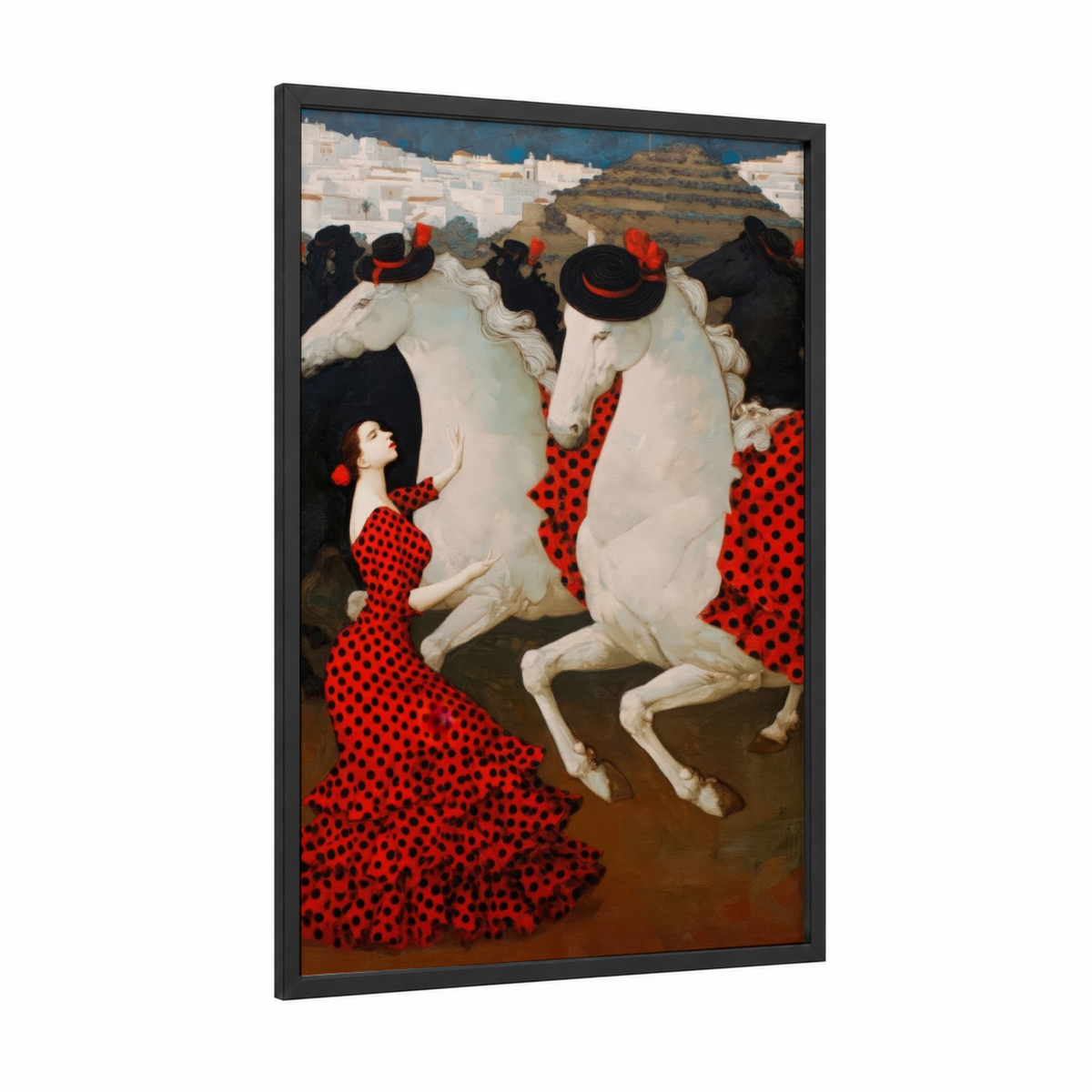 Andalusian Horse Red Polka Dot Wall Art