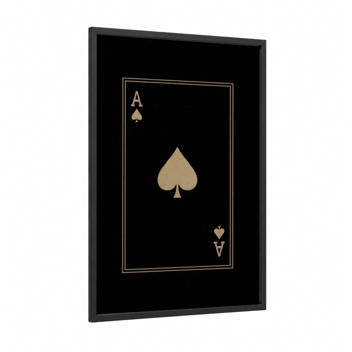 Ace of Spades Gold Playing Card Wall Art