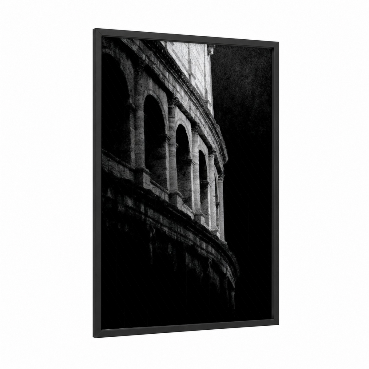 Ancient Colosseum Black White Architecture Wall Art
