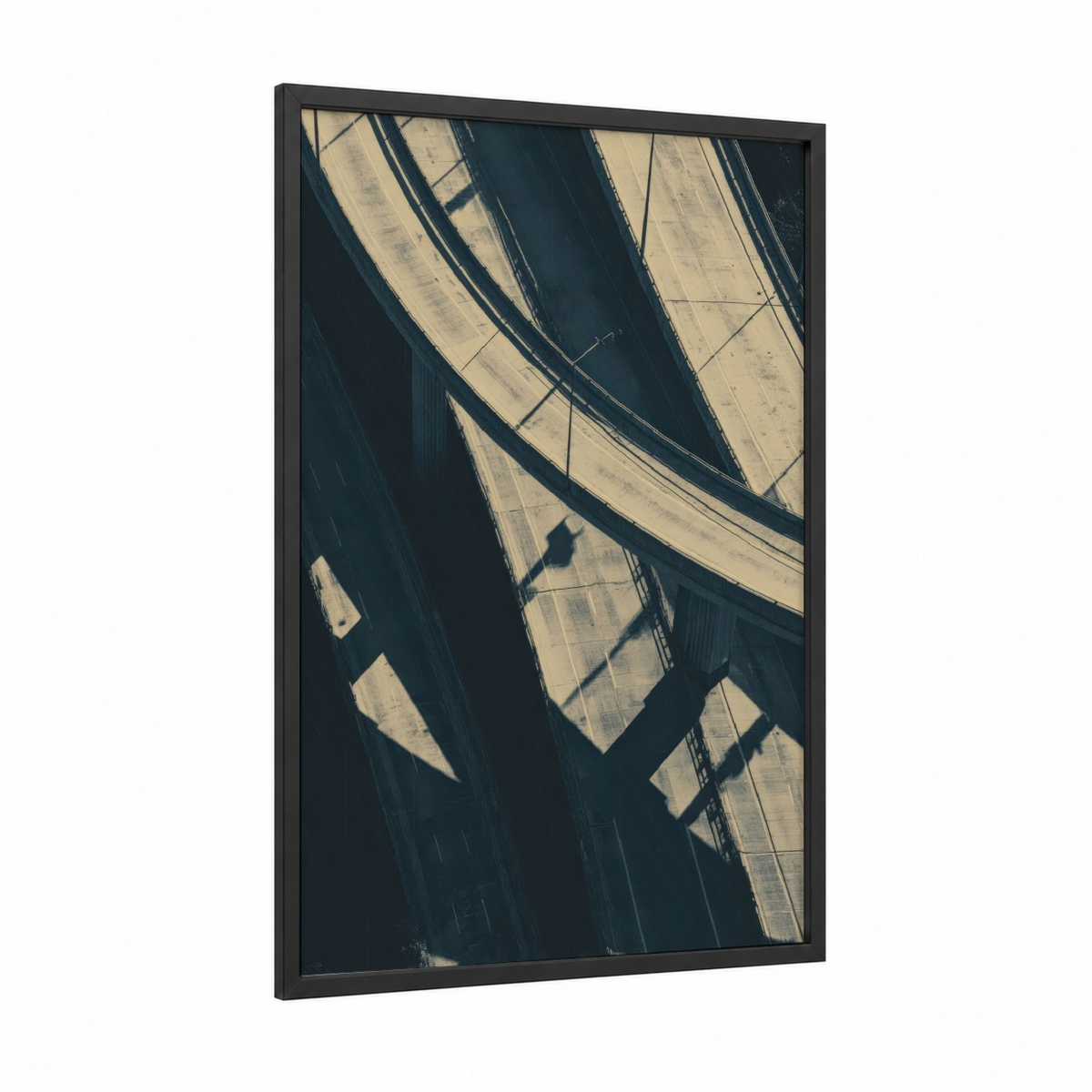 Aerial Highway Interchange Modern Infrastructure Wall Art