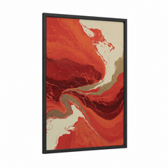 Abstract Capoeira Red Fluid Wall Art