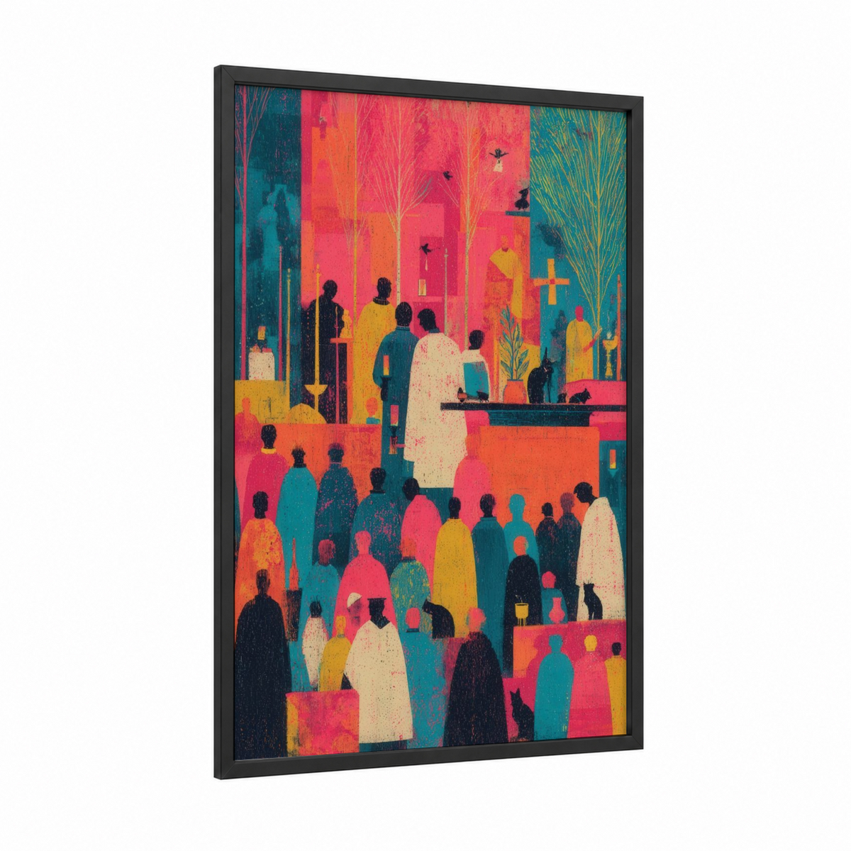 All Saints Day Vibrant Procession Wall Art