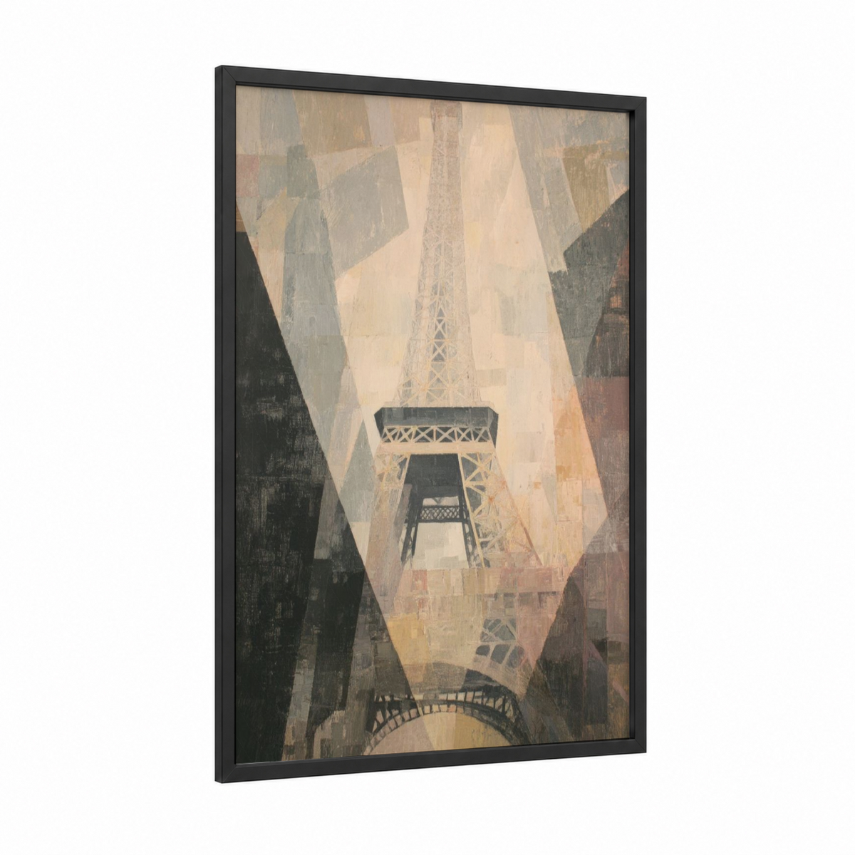 Abstract Eiffel Tower Geometric Wall Art
