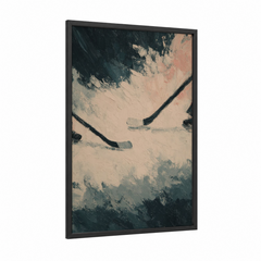 Aerial Hockey Rink Winter Sports Wall Art