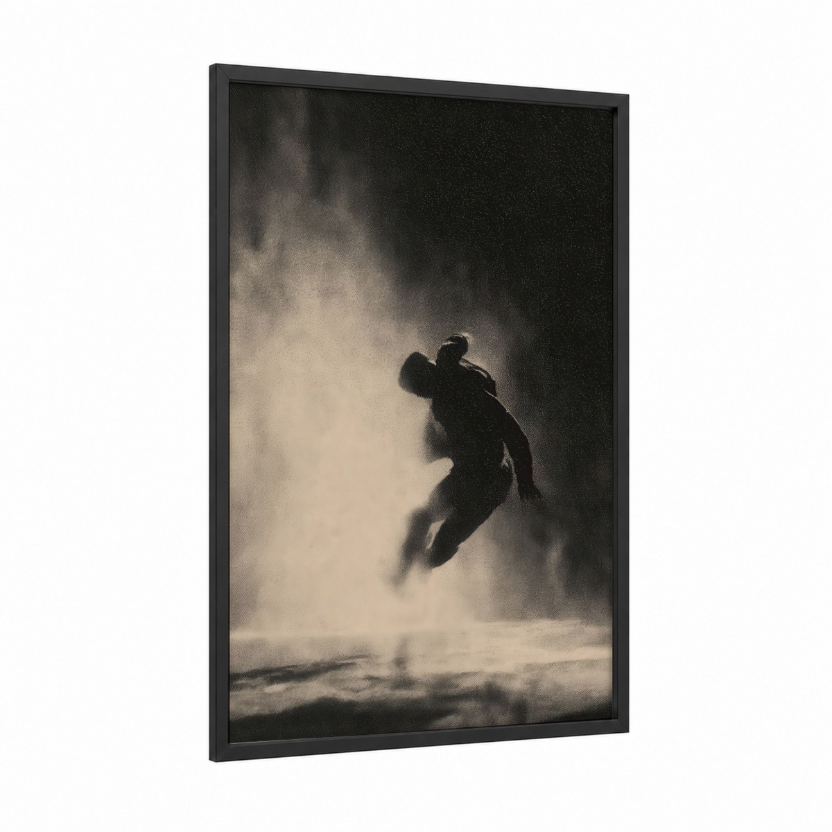 Aerial Street Dancer Silhouette Motion Wall Art
