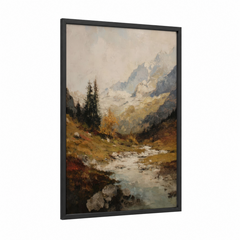 Alpine Autumn Valley Mountain Landscape Wall Art