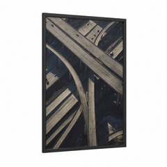 Aerial Highway Interchange Concrete Overpass Wall Art