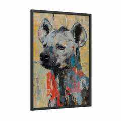 Abstract Hyena Contemporary Mixed Media Wall Art