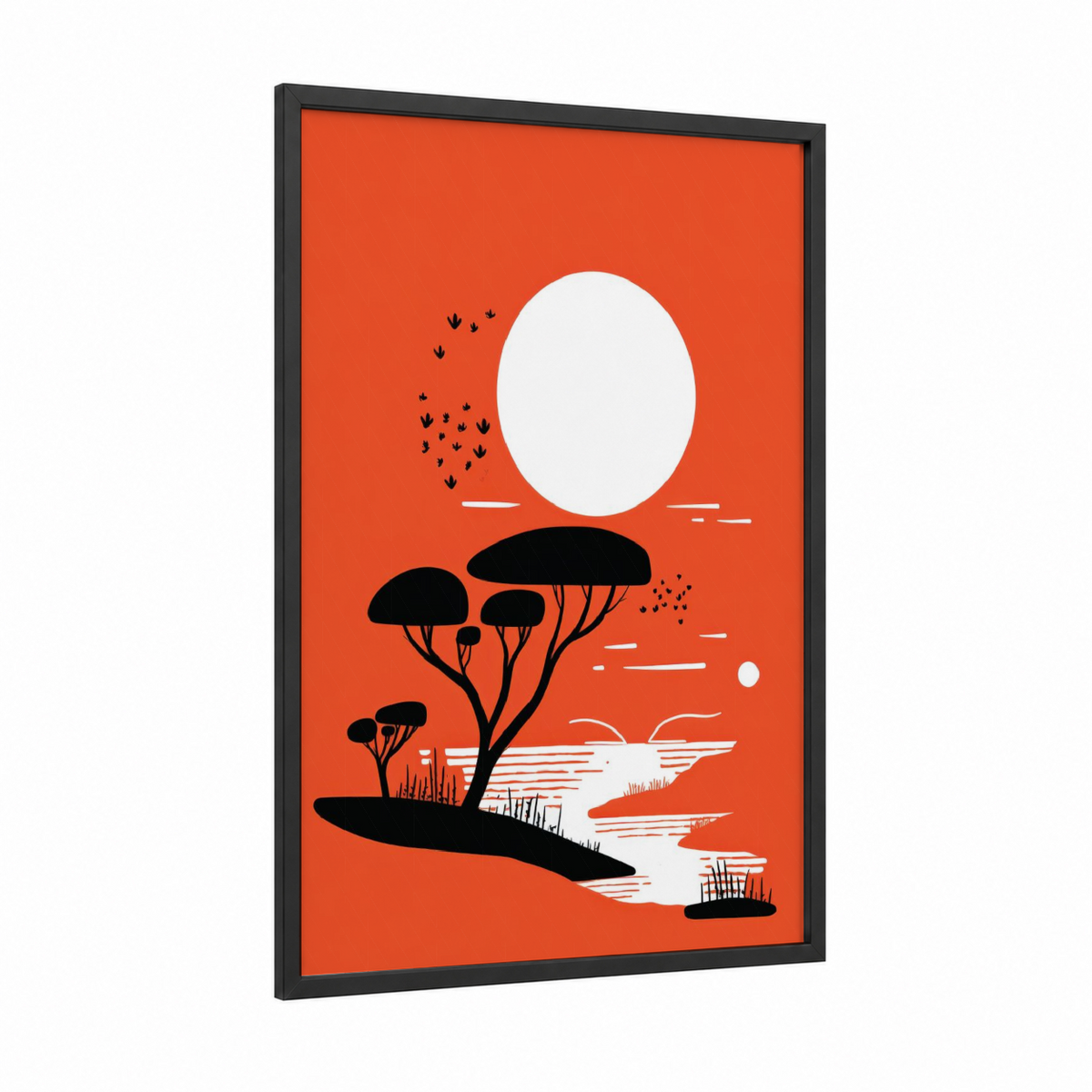 African Savanna Tree Landscape Wall Art