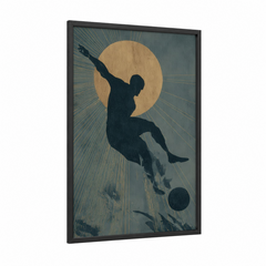 Aerial Soccer Kick Dynamic Sports Wall Art
