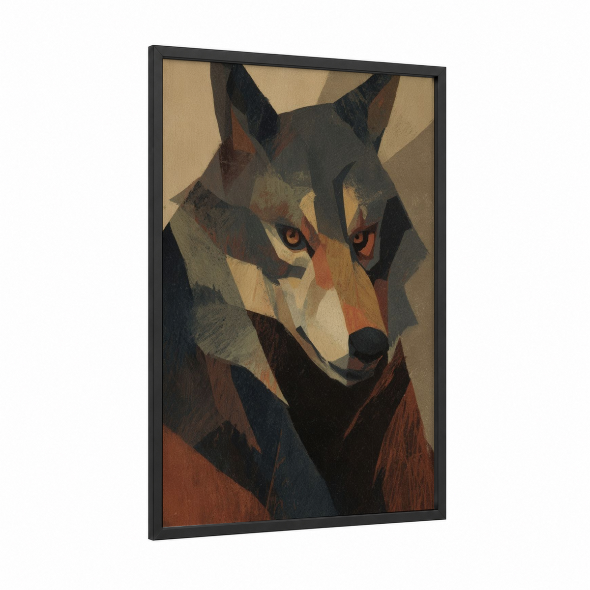 Amber-Eyed Werewolf Geometric Wall Art