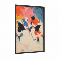 Abstract Ice Hockey Action Expressionist Wall Art