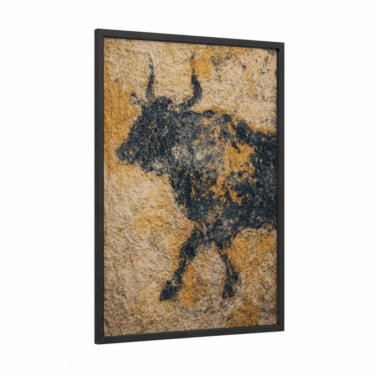 Ancient Yak Stone Art Silhouette Wall Art