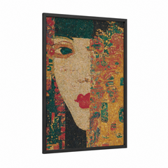 Abstract Mosaic Lips Fine Wall Art