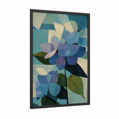 Abstract Hydrangea Geometric Floral Wall Art