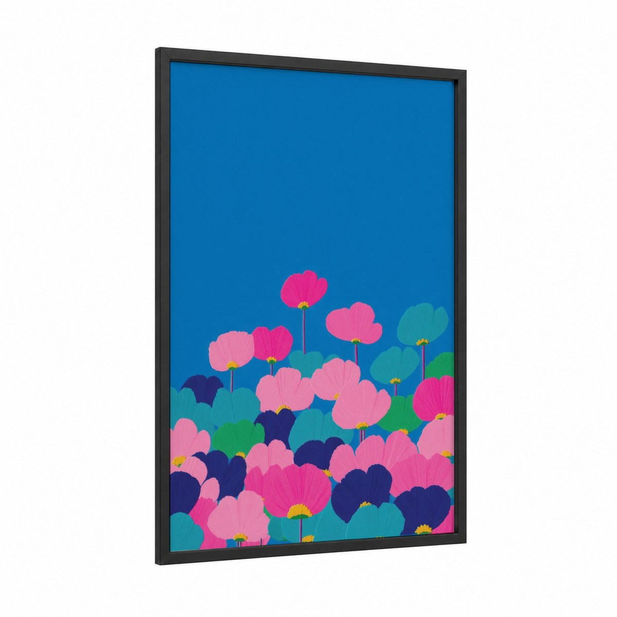 Abstract Floral Art with Geometric Blooms Wall Art