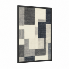 Abstract Geometric Blocks Neutral Design Wall Art