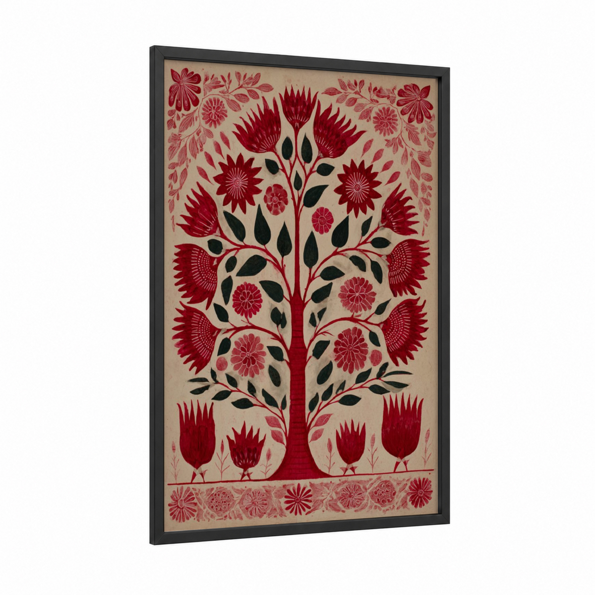 Abstract Floral Tree Art Print Wall Art