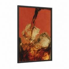 Amber Iced Tea Pour Minimalist Wall Art