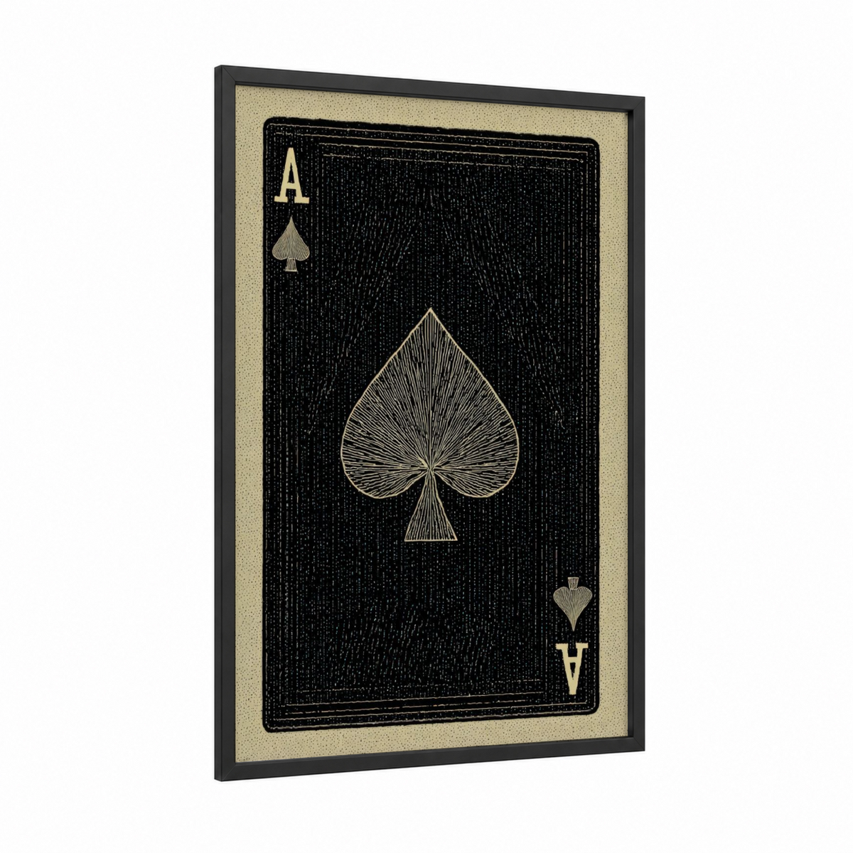 Ace of Spades Playing Card Vintage Wall Art