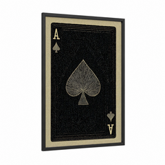 Ace of Spades Playing Card Vintage Wall Art