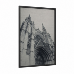 Amiens Cathedral Gothic Architecture Drawing Wall Art