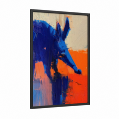 Abstract Aardvark Blue Orange Wall Art