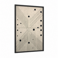Abstract Geometric Lines and Circles Wall Art
