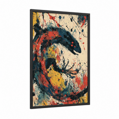 Abstract Dynamic Lizard Expressionist Wall Art
