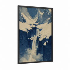 Alpine Waterfall Mountain Cascade Wall Art