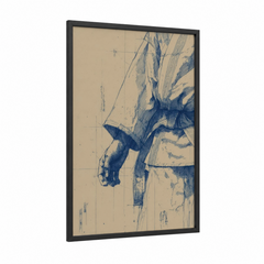 Aikido Throw Martial Arts Line Drawing Wall Art