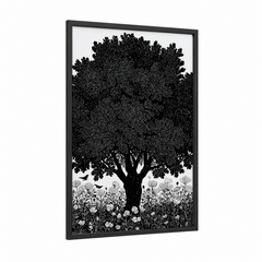 Ancient Orchard Tree Black and White Wall Art