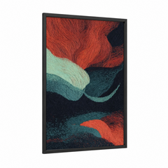 Abstract Textile Waves Fiber Wall Art