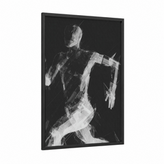 Abstract Running Figure Motion Wall Art