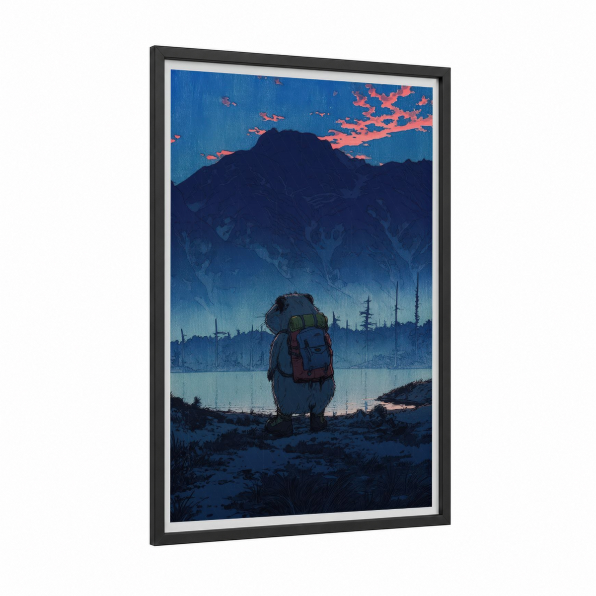 Adventure Guinea Pig Mountain Landscape Wall Art