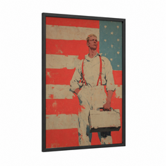 American Worker Labor Day Vintage Poster Wall Art