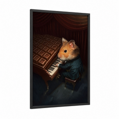 Adorable Hamster Playing Piano Wall Art